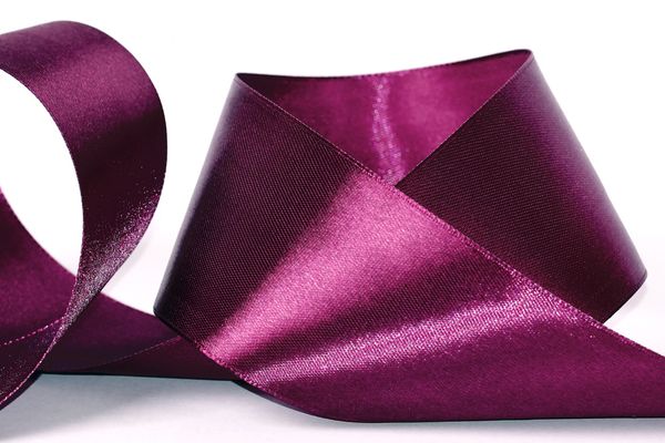 Лента атласная 1-сторонняя 50.0 мм / 33±2 метра, 156 т.фиолетовый, Gamma