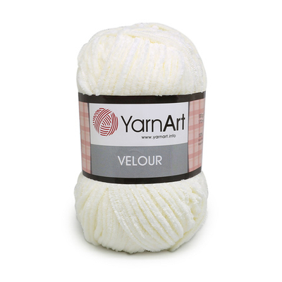 Пряжа YarnArt (ЯрнАрт) Velour / уп.5 мот. по 100 г, 170м, 841 молочный