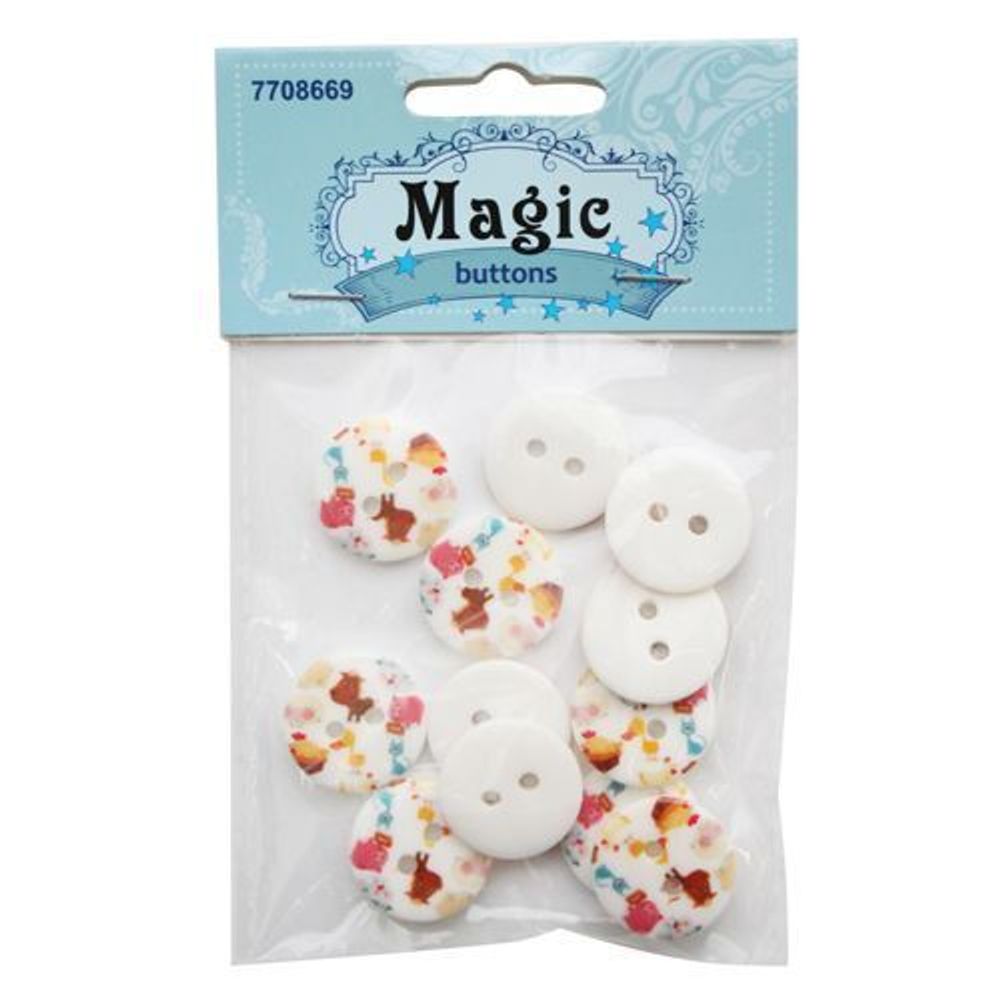Пуговицы детские 18мм, 12шт, 9RHB9846, Magic Buttons