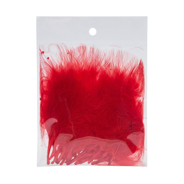 Перья декоративные 5-10см, 25 шт, H-72 красный