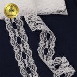 Кружево отделочное в стиле "трикотаж" 25 мм, диз. 926, цв.02 молочный, уп. 9.14 м