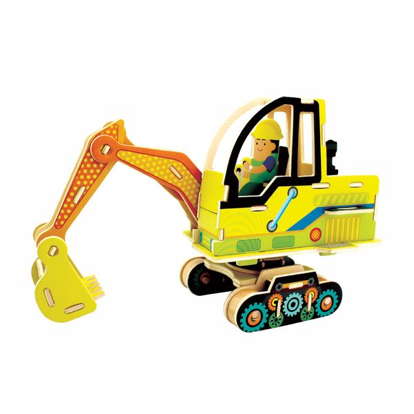 Пазл серия Дорожно-строительная техника RT-007, экскаватор, Rezark RT-007