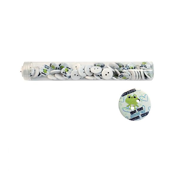 Пуговицы деревянные Фауна 18мм 50 шт, Лягушка