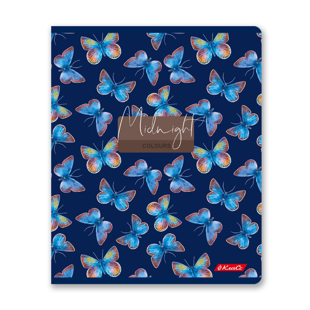 Тетрадь ученическая общая, выборочные блёстки, A5+ 80 л. на скобе 65 г/м², белизна 100%, 5 шт, клетка в термоусадочной пленке, 000483 Вальс цветов, Светоч 80ТСК5_5_2_1