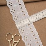 Кружево шитьё 55 мм / 13.7 метров, хлопок, (белый), 3AR2351