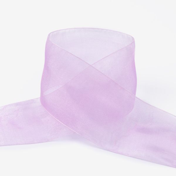 Лента капроновая (органза) 50.0 мм / 5 шт по 5.4 метра, 057 св.сиреневый, Blitz OR-50