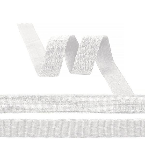 Резинка бельевая (окантовочная) блестящая 20.0 мм / 50 метров, F101 белый