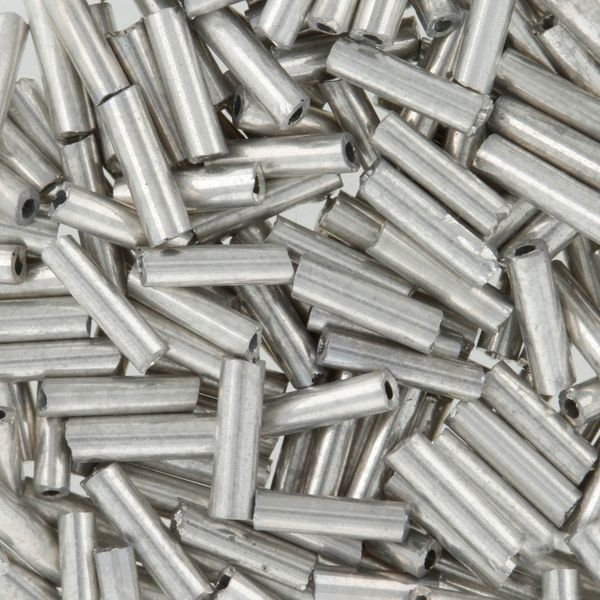 Бисер стеклярус Zlatka 100 г (10х10 г), №0585 серебро GG