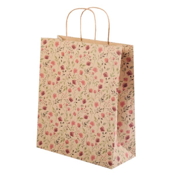 Подарочный крафт-пакет 150 г/м², 27.5х33х12 см, 12 шт, 01, Stilerra BKYM