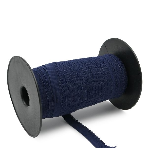 Резинка бельевая (ажурная) 15.0 мм / 50 метров, т.синий, 0315/59