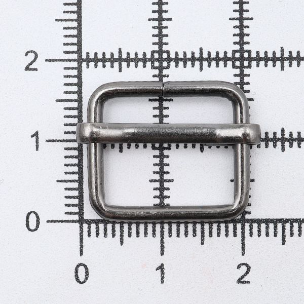 Рамка регулировочная металл 16 мм (19.8х17.2 мм, ⌀1.9 мм), чер.никель, 100 шт, 2AR027