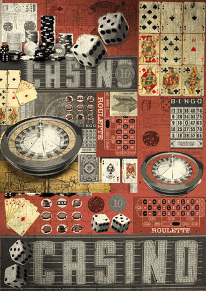 Карта для декупажа &quot;Casino&quot;, Stamperia /TOS/