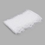 Кружево шантильи (реснички) на сетке 100 мм, белый, 3 метра, S090489