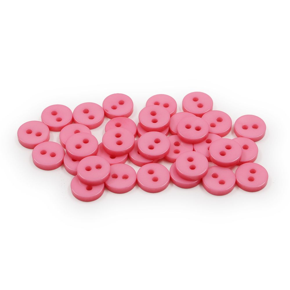 Пуговицы 2 прокола 14L, 9 мм, (Pink (розовый)), NE74, 144 шт