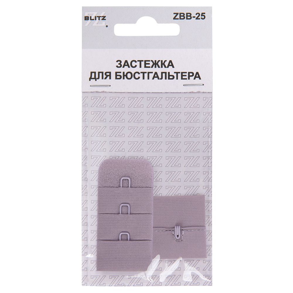 Застежки для бюстгальтера текстильные 25 мм, 5 шт, нейлон, 09 сиреневый, Blitz ZBB-25