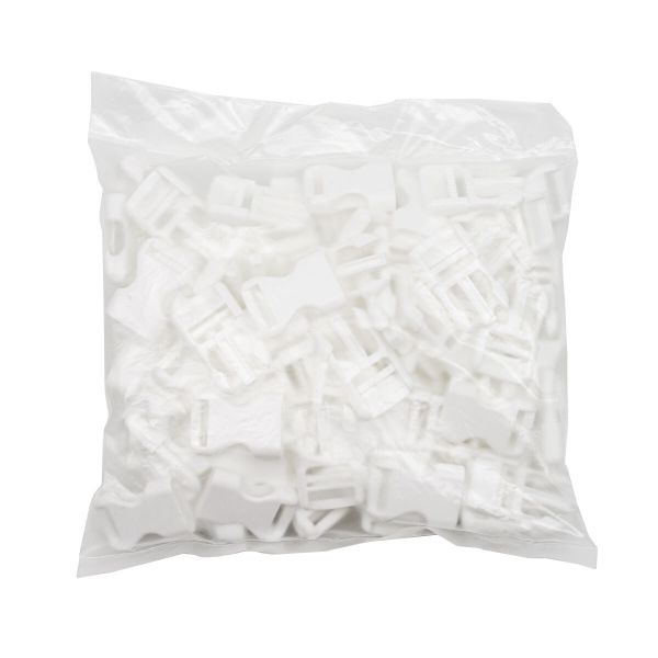 Фастекс (пряжка трезубец) пластик 13 мм, 40 шт, белый