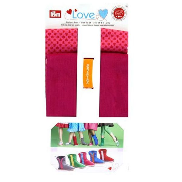 Набор тканей для сапожек желтый/розовый, яркий цвет, 1наб, Prym