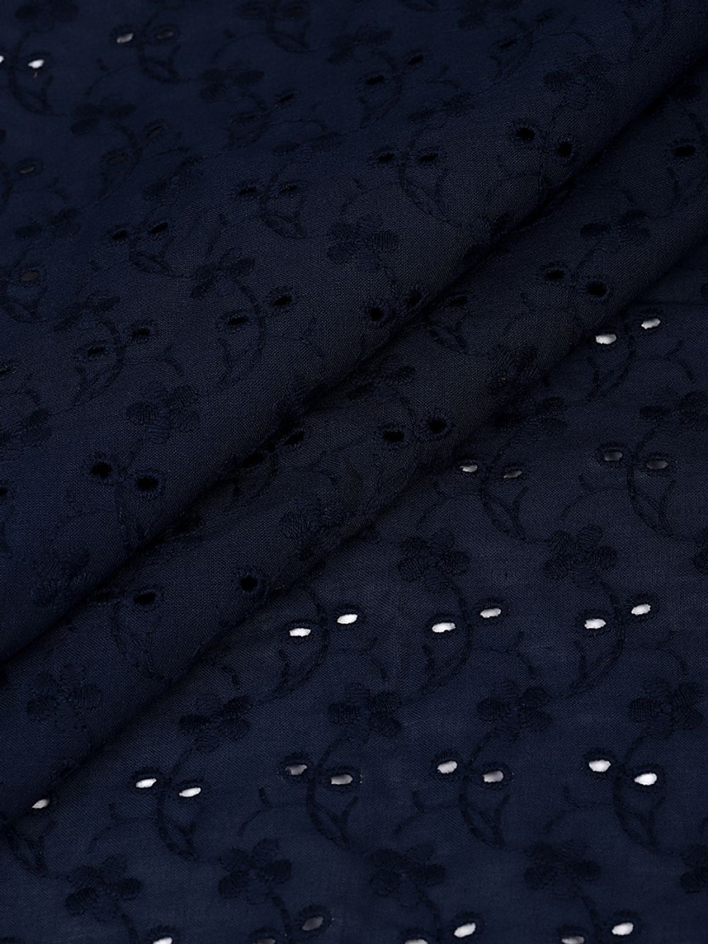 Ткань шитьё (прошва) 100 г/м², 150 см / 2 метра, TBY.Emb.8067.16, 16 т.синий