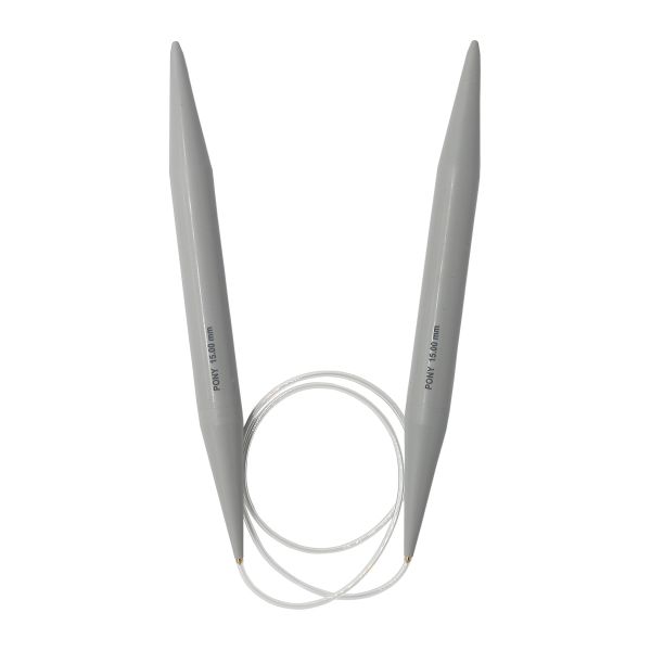 Спицы круговые Pony ⌀15,0 мм, 80 см, пластик