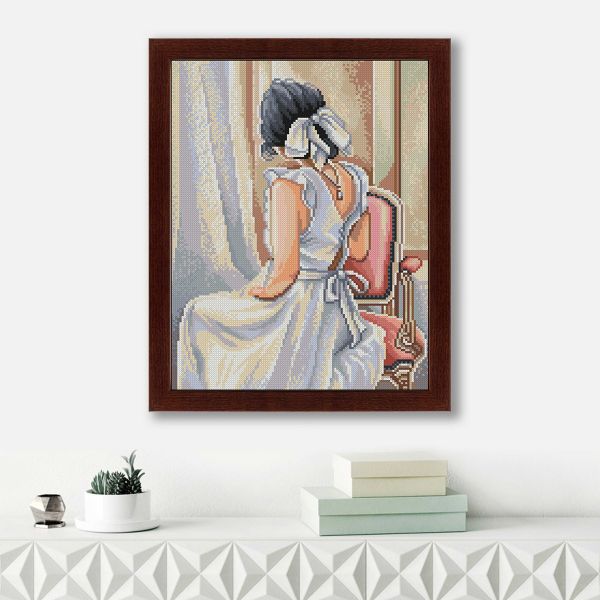 Алмазная (кристальная) мозаика Фрея, Невеста в белоснежном платье, 30х40 см