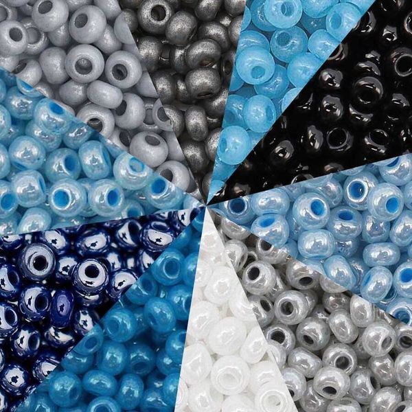 Набор бисера Preciosa №14, 50 г (10 цв. по 5 г), (№10/0 = ⌀2.3 мм)