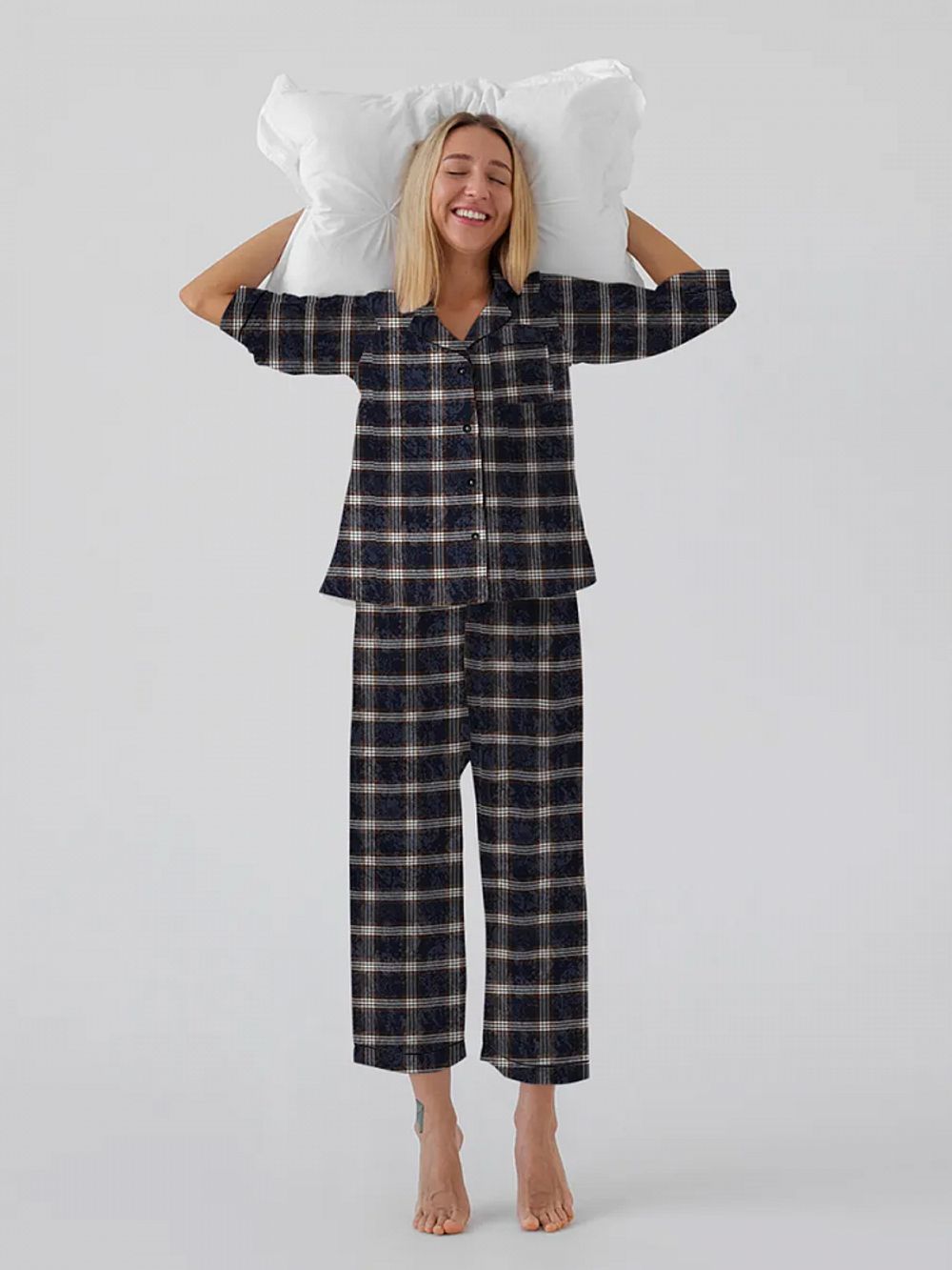 Фланель рубашечная вареная 150 г/м², 150 см / 2 метра, TBY.Fl.C751 синий