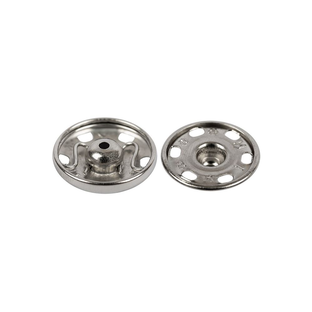 Кнопка пришивная металл ⌀12.0 мм, 6х6 шт, никель, KOH-I-NOOR 10 (KIN1000 №4)