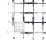 Пуговицы 4 прокола 22L (14мм), квадрат, пластик (белый), CB_M-26, 144 шт