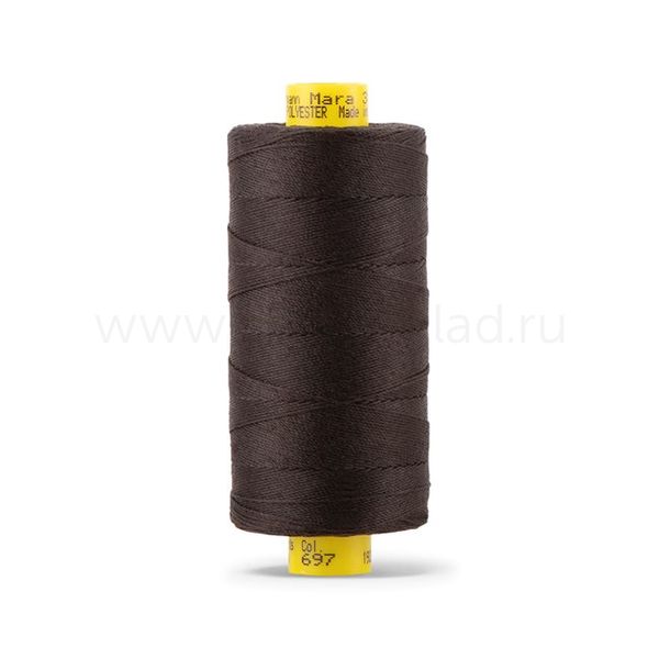 Нить отделочная Gutermann Mara 30/2, 300 м, 702404, 697 венге, 1 шт