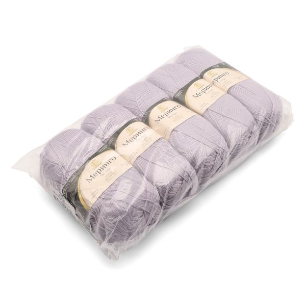 Пряжа Камтекс Меринго объемная / уп.5 мот. по 100 г, 380 м, 106 жемчужный