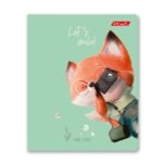 Тетрадь ученическая общая, глянцевая ламинация, A5+ 48 л. на скобе 65 г/м², белизна 100%, 10 шт, клетка в термоусадочной пленке, 000740 Забавный лис, Светоч 48ТЕТк-004