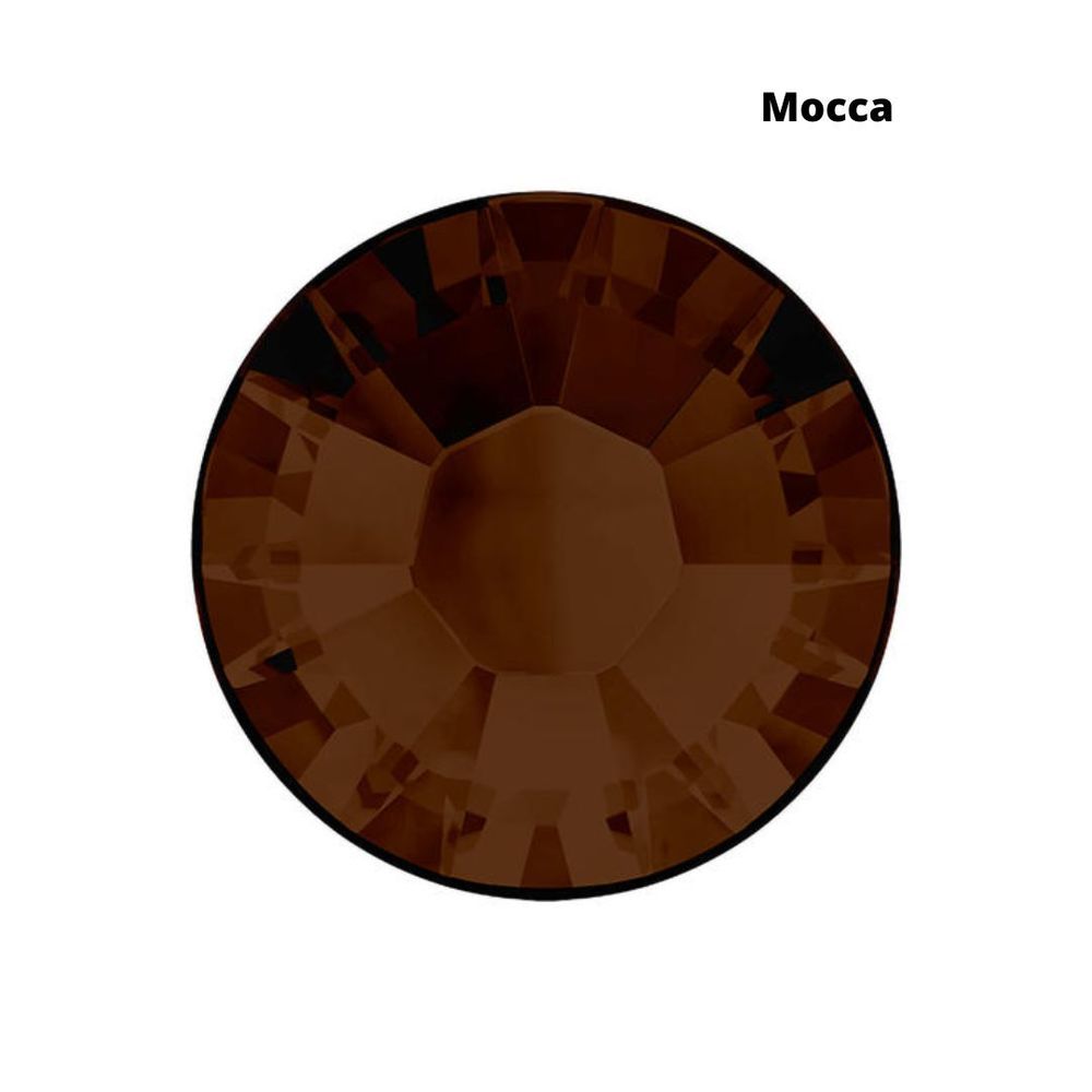 Стразы Swarovski клеевые плоские 2028HF, ss 6 (2 мм), Mocca M, 144 шт
