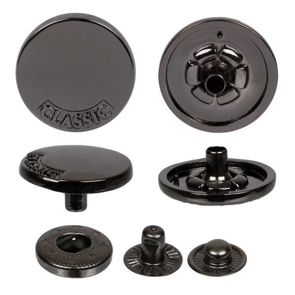 Кнопка Альфа (S-образная) ⌀20.0 мм, 36 шт, металл, нерж., 06 черн.никель, MIKRON JK 001