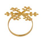 Кольцо декоративное для салфеток ⌀5 см, h4 см, №01 снежинка/золото, Stilerra PFH-045