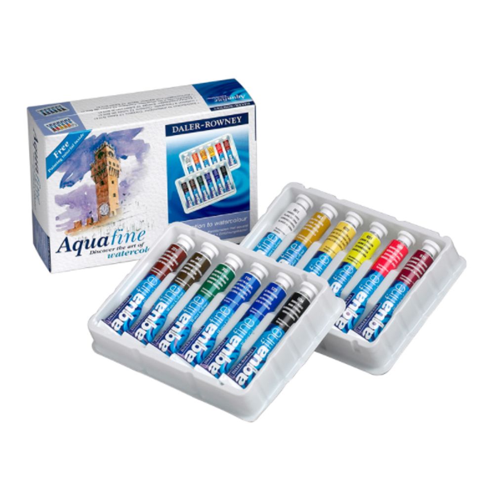 Краска акварель Aquafine Набор акварельных красок в тубе 12 цв. 8 мл, Daler Rowney D131900555