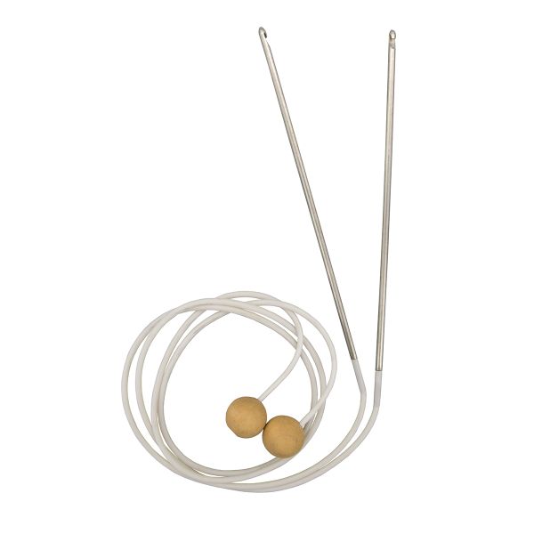 Крючки для тунисского вязания с фиксаторами на леске ⌀2,75, 60см