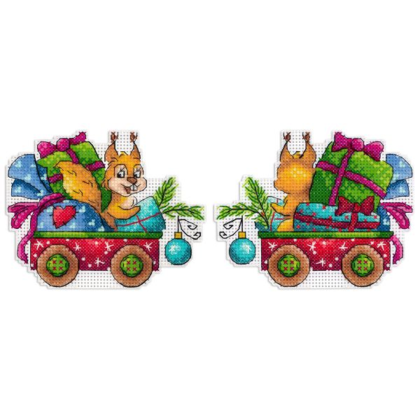 Набор для вышивания нитками МП Студия Р-1138, на пластиковой канве Белка-затейница, 9х12 см