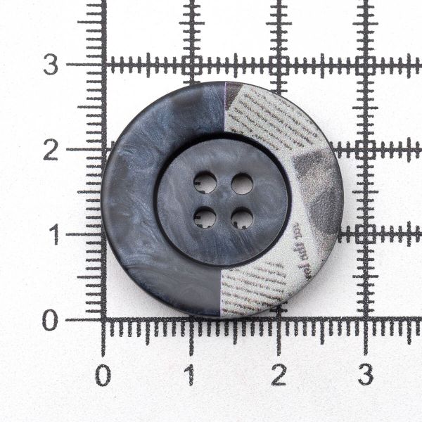 Пуговицы 4 прокола 44L=28 мм, пластик, col.A черный, 36 шт, CN2818