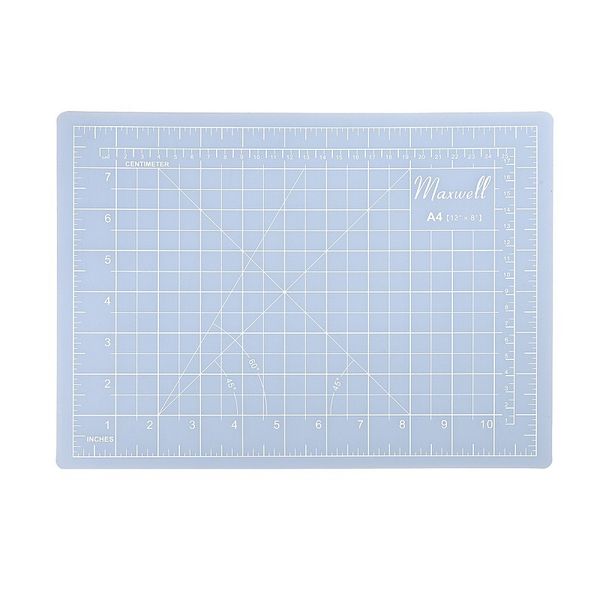 Коврик раскройный серый сверхпрочный 3мм 22*30см (A4) Maxwell premium двухсторонний трёхслойный