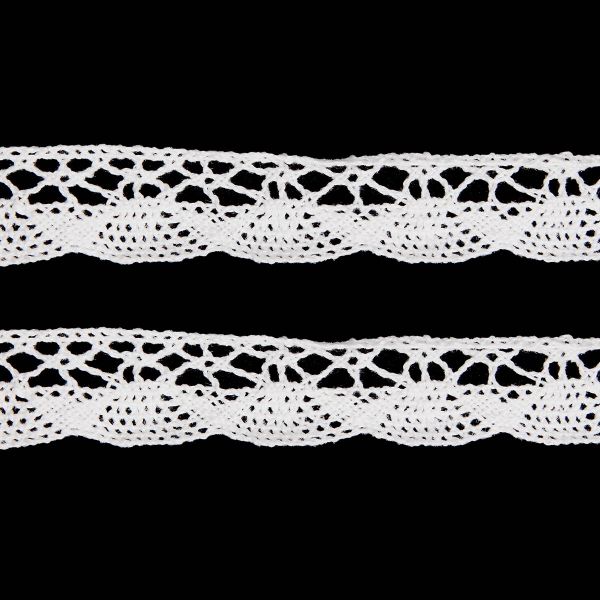 Кружево вязаное (тесьма) хлопковое 20 мм / 9.14 метров, неотбеленный