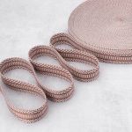 Стропа (ременная лента) 38 мм / 45.72 метра, [38.82 г/пог.м], с принтом 2-сторонняя, T0178 т.бежевый/белый, 3Al352