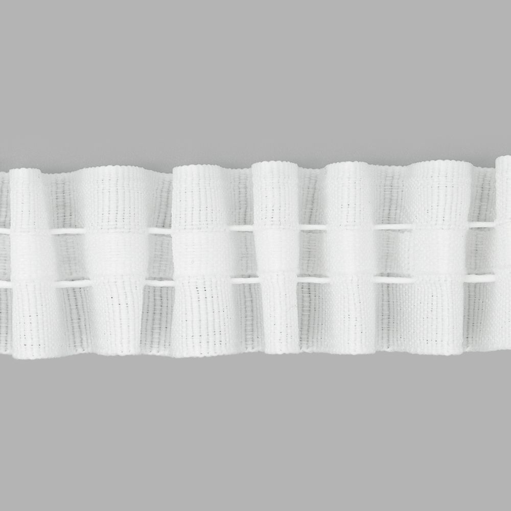 Лента (тесьма) шторная: сборка параллельная 25 мм / 100 метров, S090428