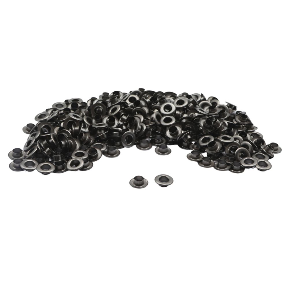 Люверсы металл ⌀_9.2 мм (внутр.), h6.32 мм (внутр.), №24, сталь, New Star, чер.никель, уп≈1000 шт