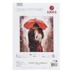 Набор для вышивания нитками Luca-S, Под зонтиком, 27х29см