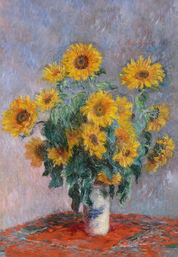 Пазл 2000 элементов, Мировые шедевры искусства, Букет подсолнухов, Клод Моне, MET-PZL-2000/02, Фрея