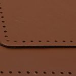 Заплатки пришивные из кожи, квадрат 8см с перфорацией, 2 шт, 100% кожа, 02 светло-коричневый, 9122