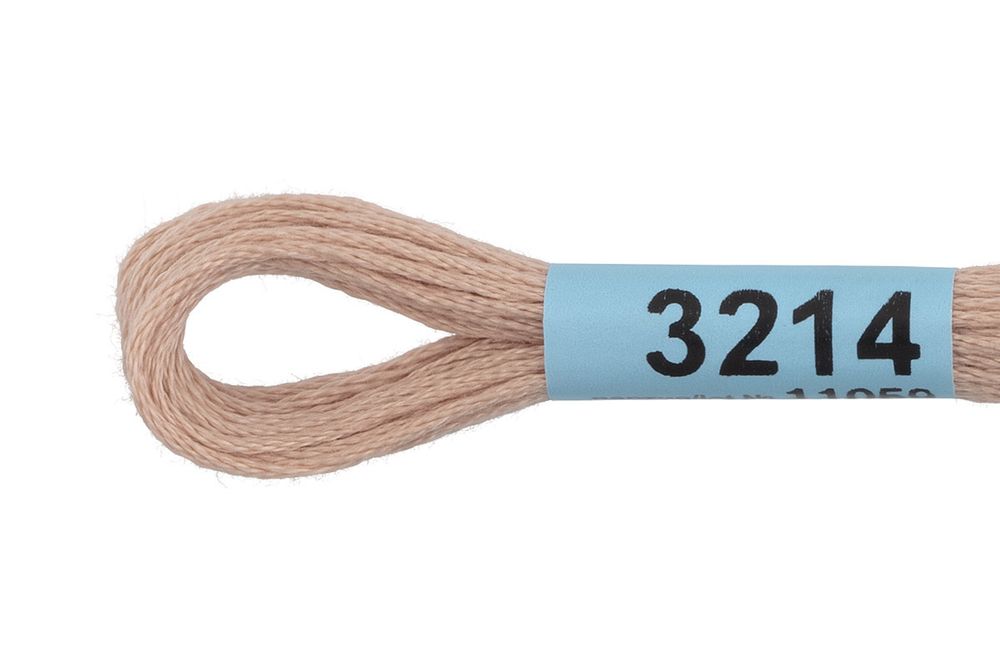 Мулине Gamma 100% хлопок, цв.3214 кремовый, 24 мотка по 8 метров