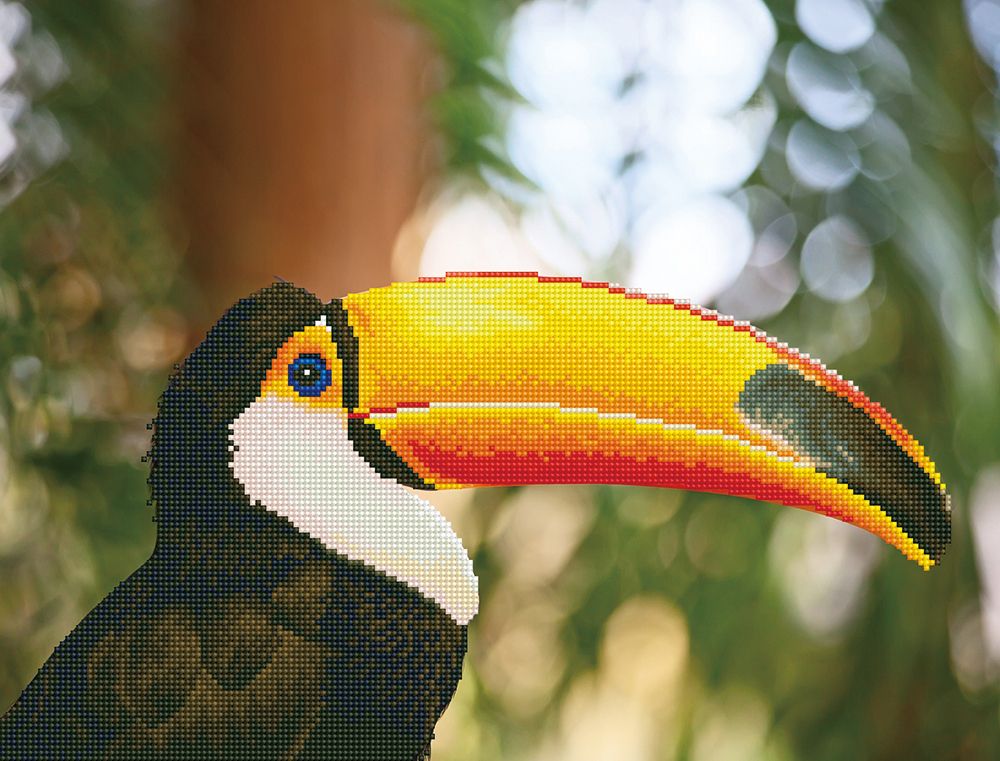Алмазная (кристальная) мозаика Фрея, Тукан, 52х39,5 см