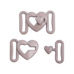 Пряжка-застежка для бюстгальтера металл 8.0 мм, металл/эмаль, C154 светло-серый, 10 шт