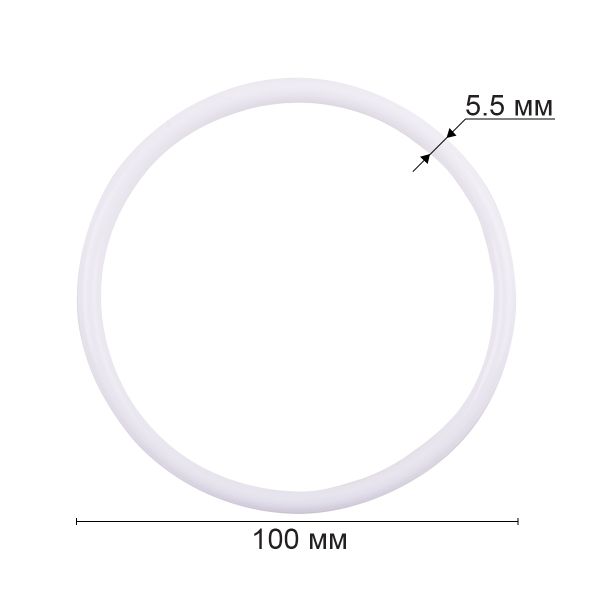 Кольцо для макраме пластик ⌀100 мм, белый, Gamma RKP-010